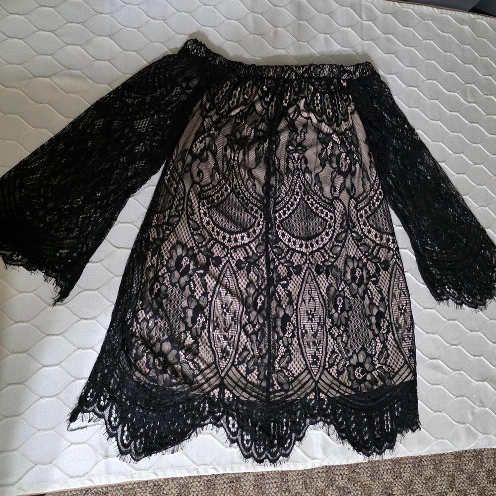 Black lace blouse